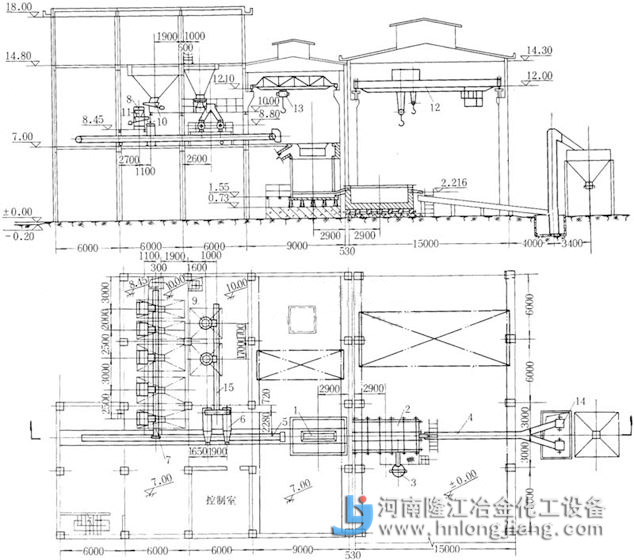 4.5㎡密閉鼓風(fēng)爐配置參考圖